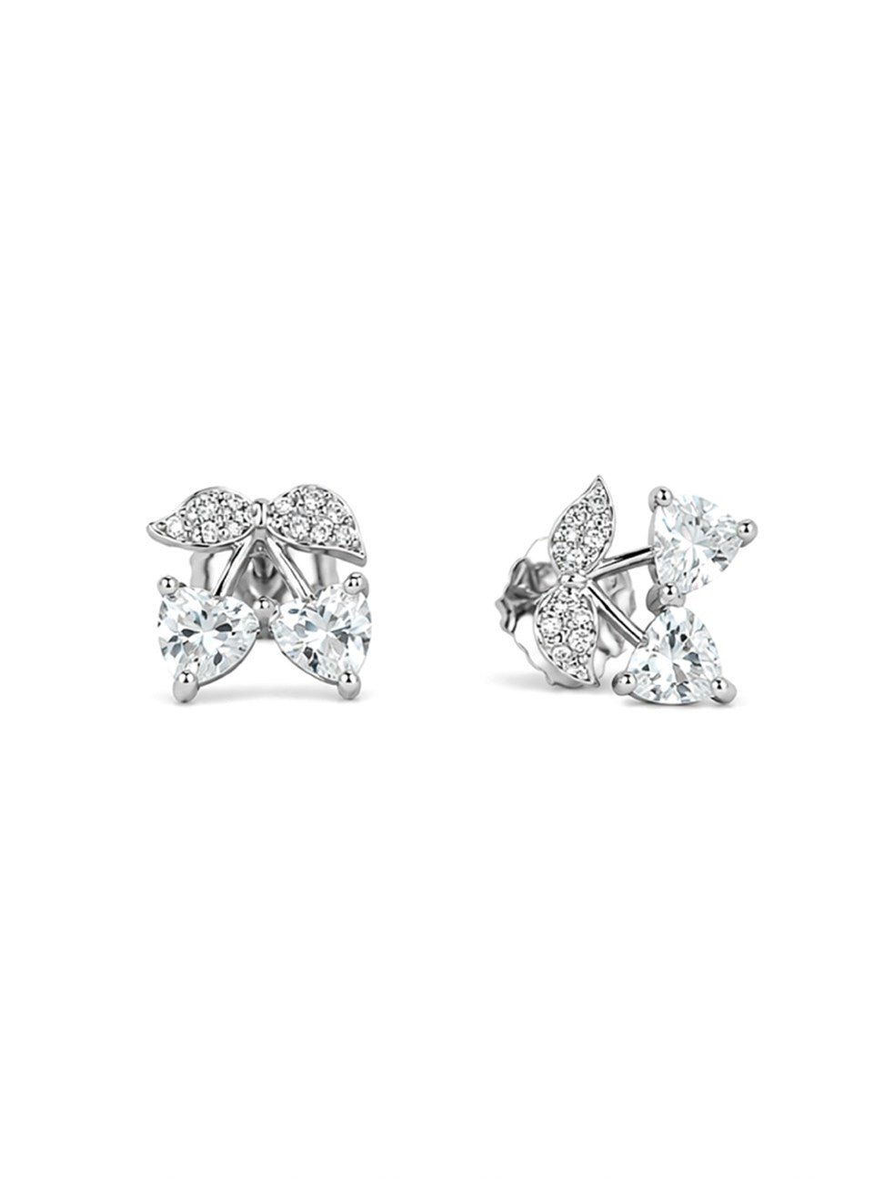 Silver Star and Moon Stud Earrings