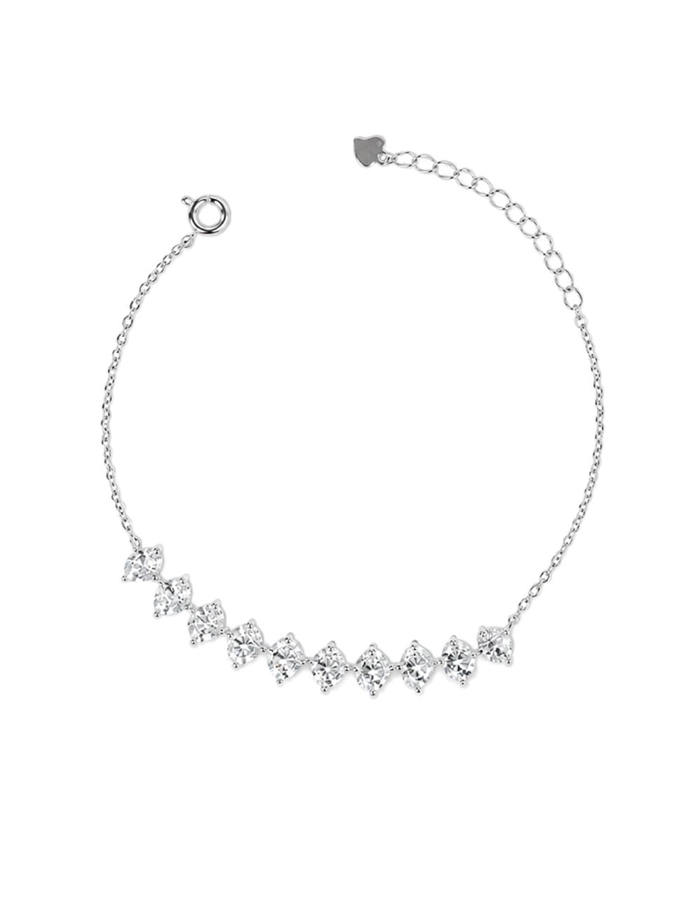 Silver Heart Charm Bracelet