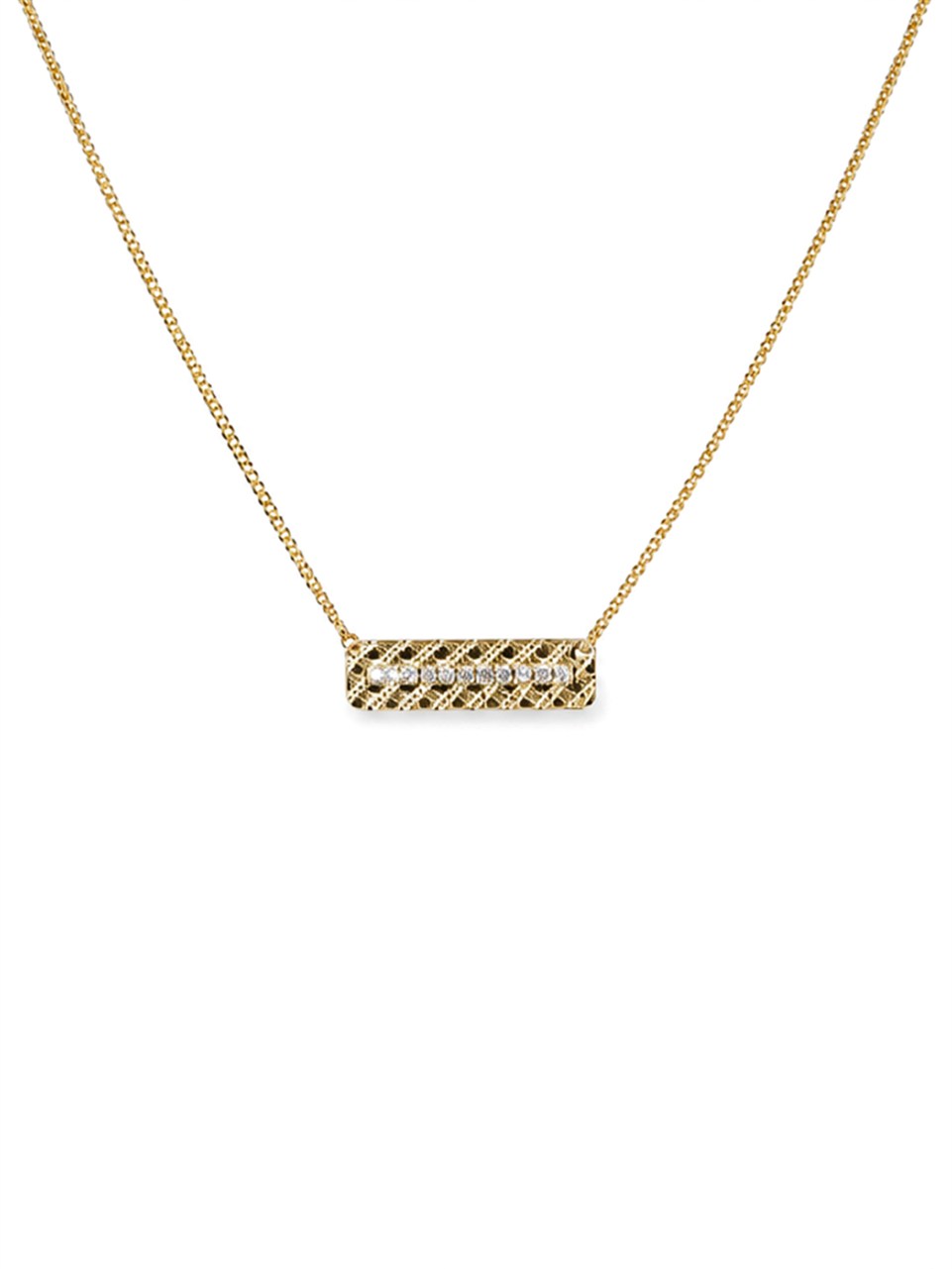 Gold Bar Pendant Necklace