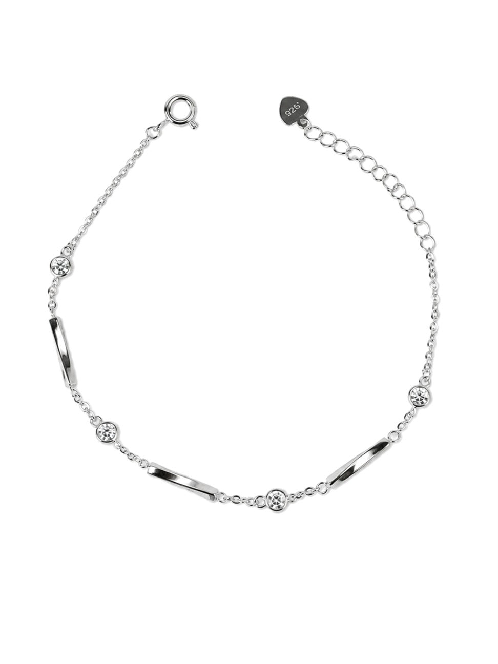 Silver Diamond Tennis Bracelet