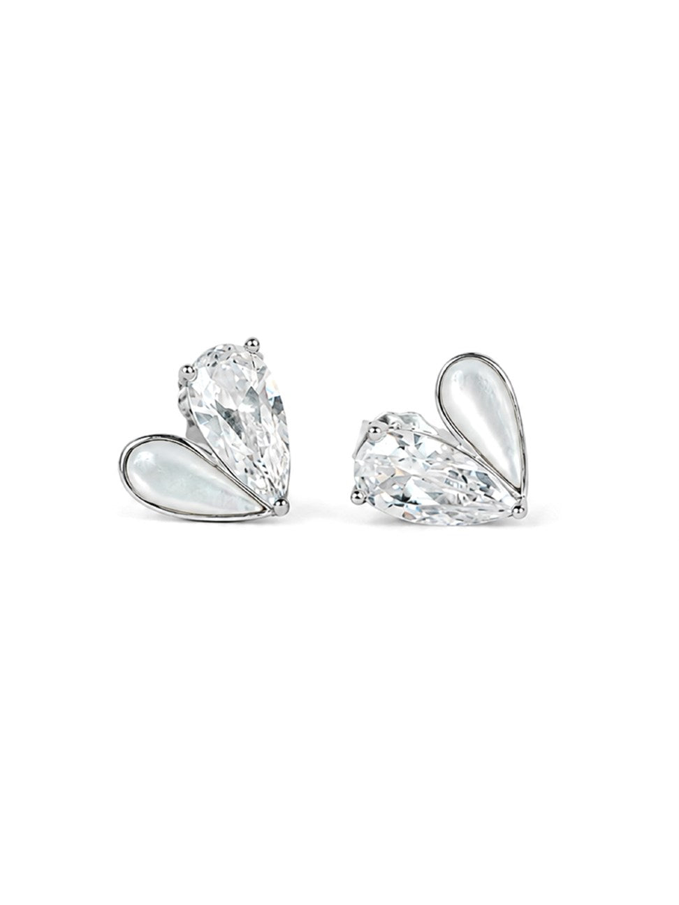 Silver Crystal Cluster Earrings