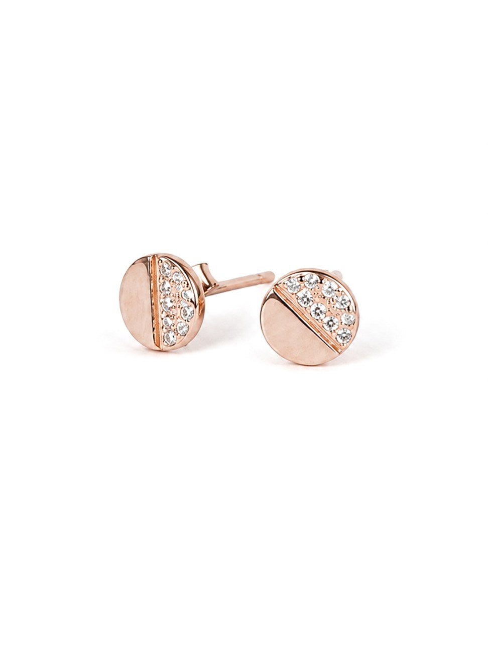 Rose Gold Tiny Pearl Stud Earrings