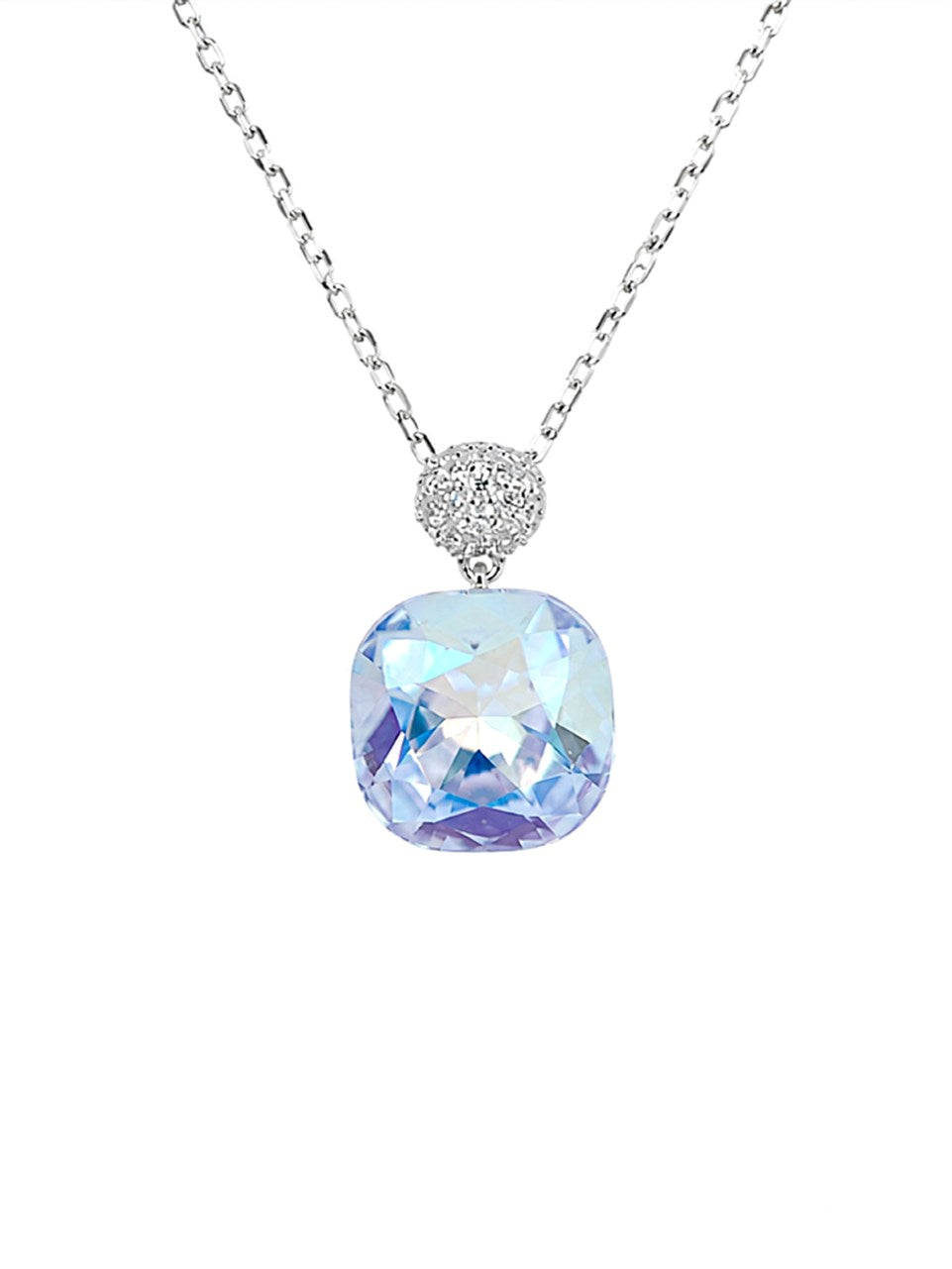 Silver Solitaire Pendant Necklace