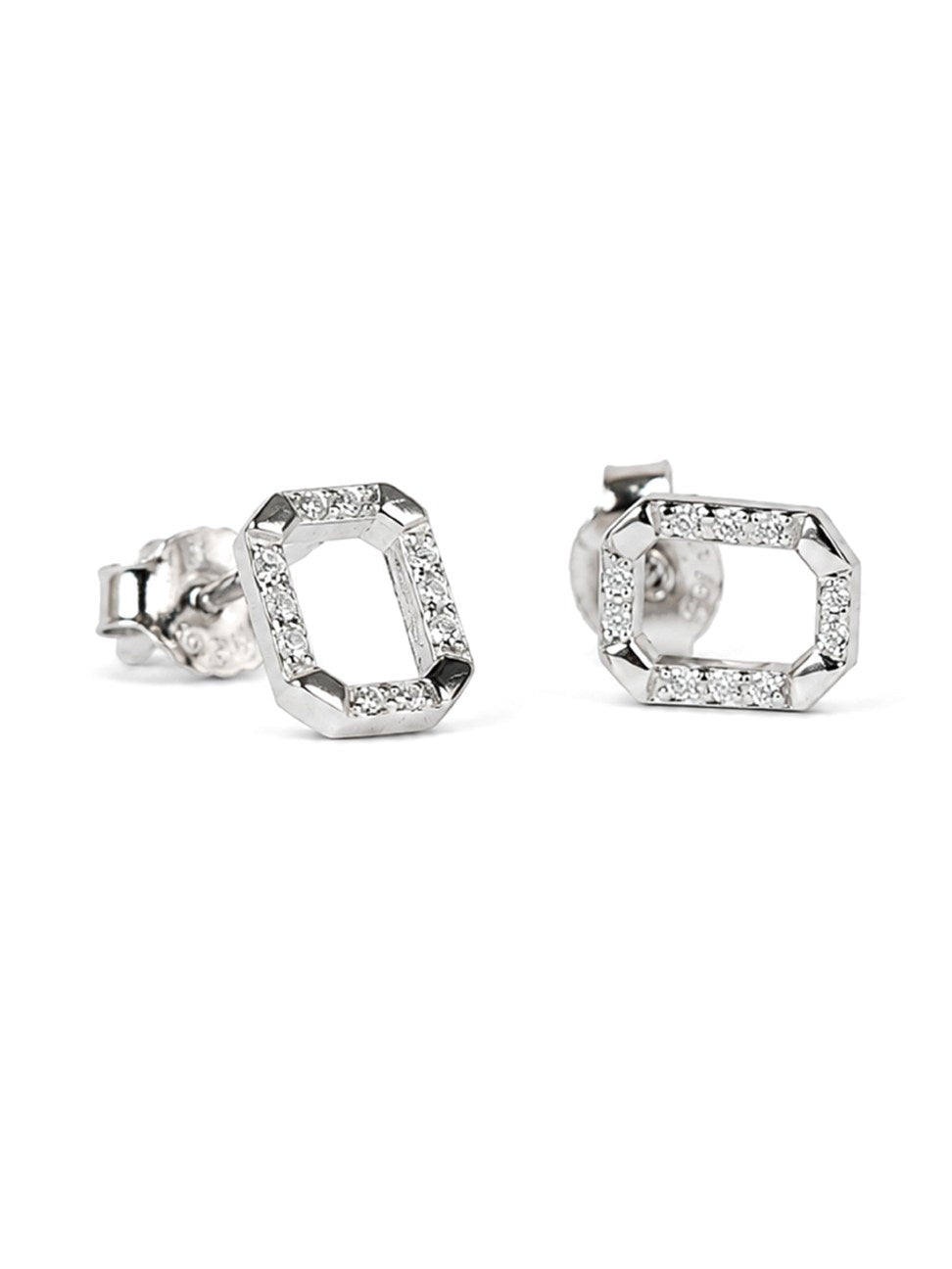 Silver Huggie Hoop Earrings