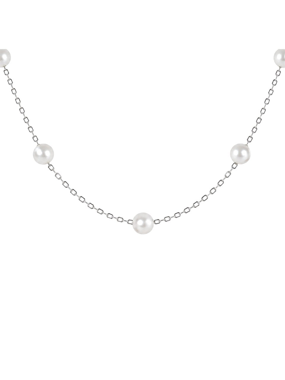 Silver Beaded Chain Necklace