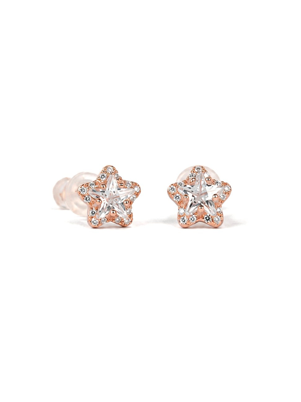 Rose Gold Star Stud Earrings