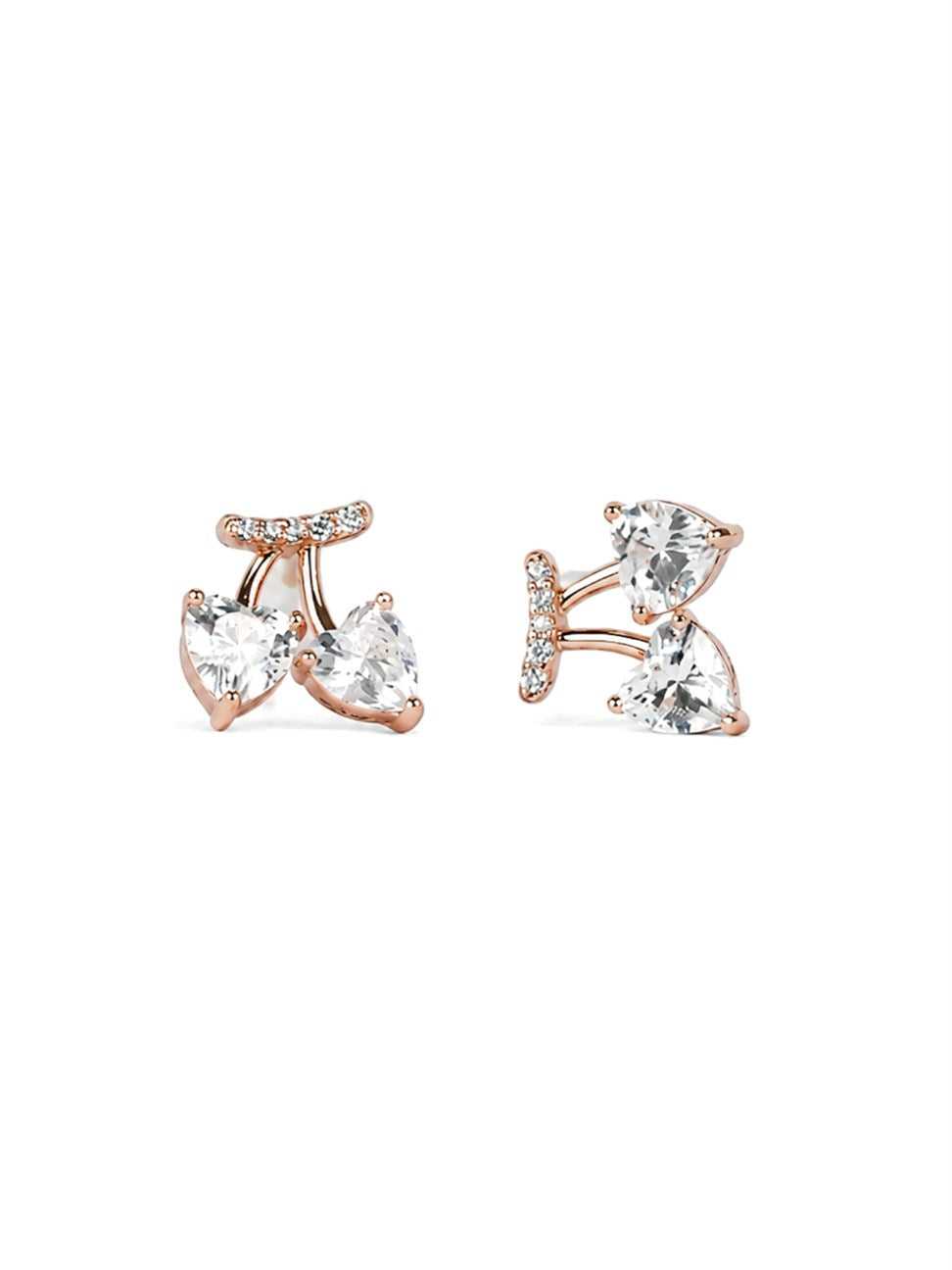 Rose Gold Bow Stud Earrings