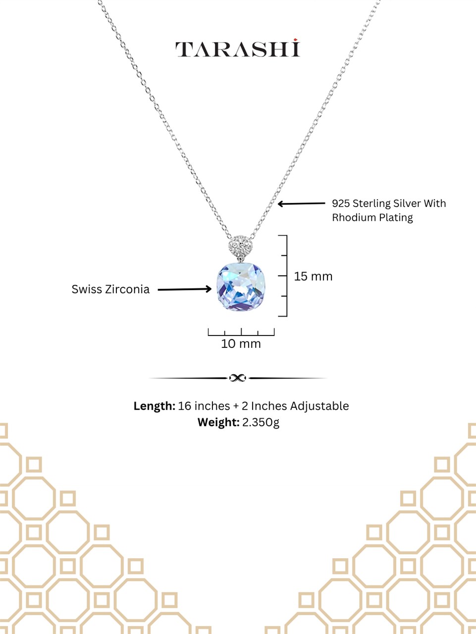 Silver Solitaire Pendant Necklace