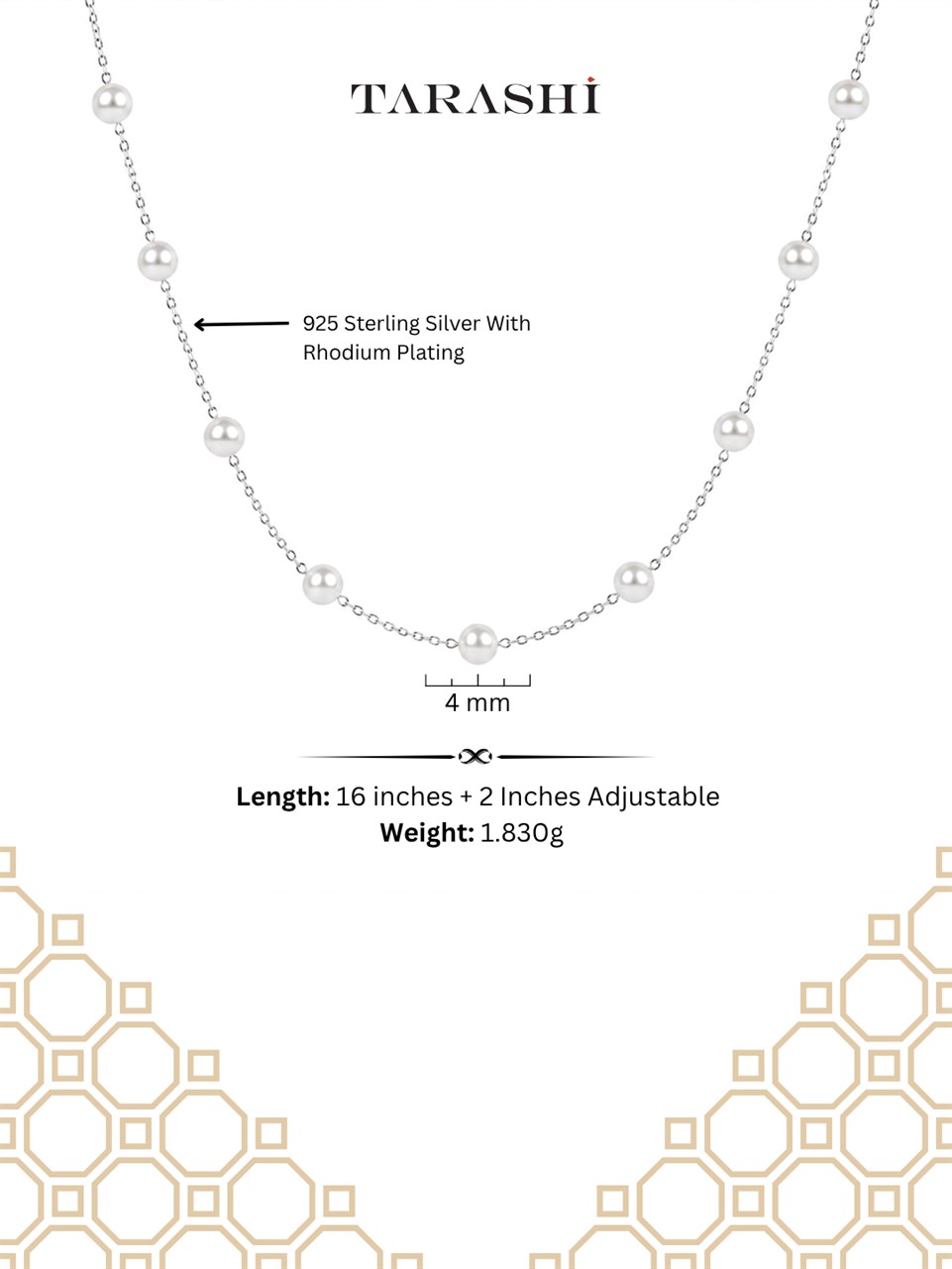 Silver Beaded Chain Necklace
