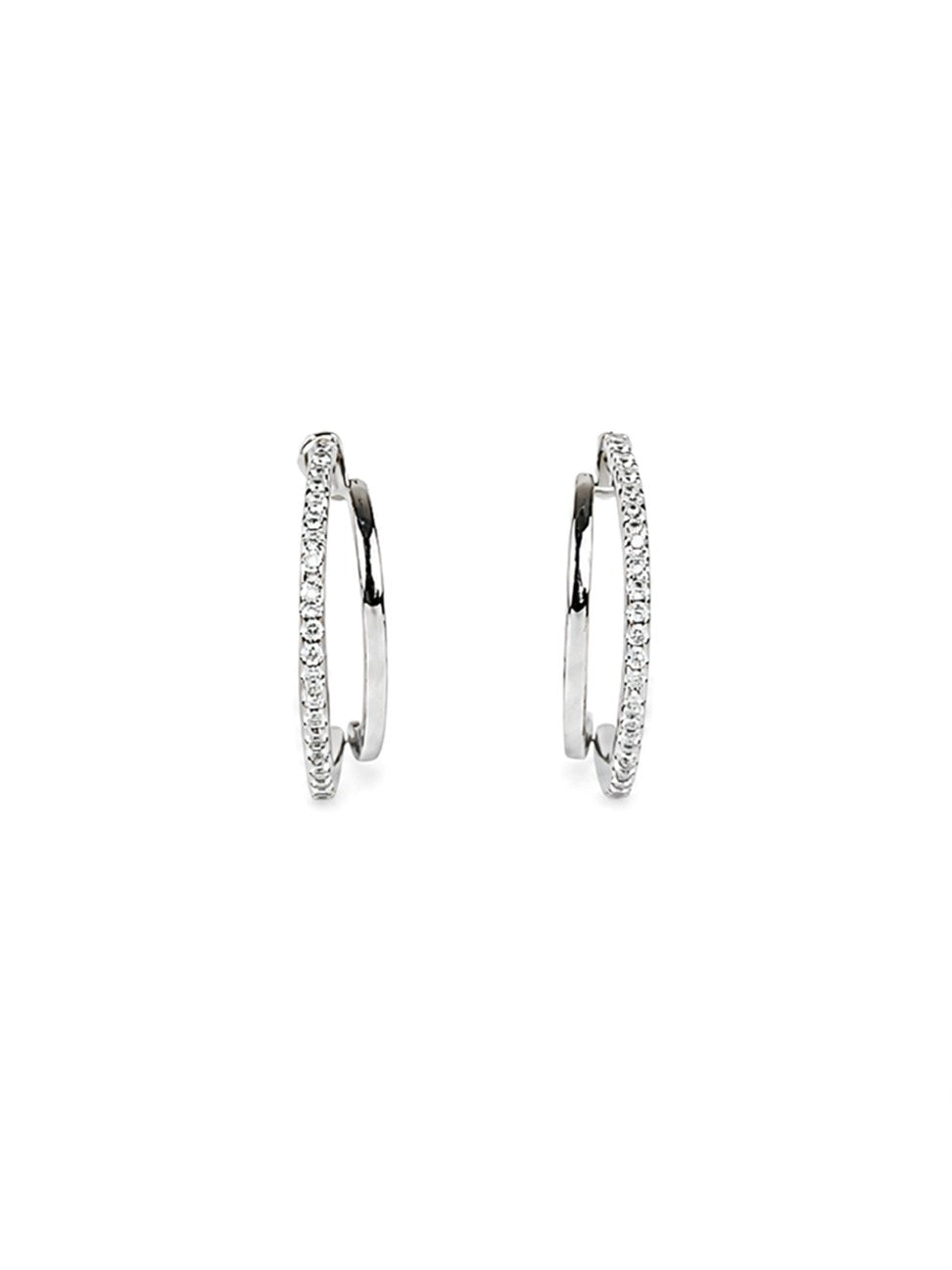 Silver Twisted Hoop Earrings