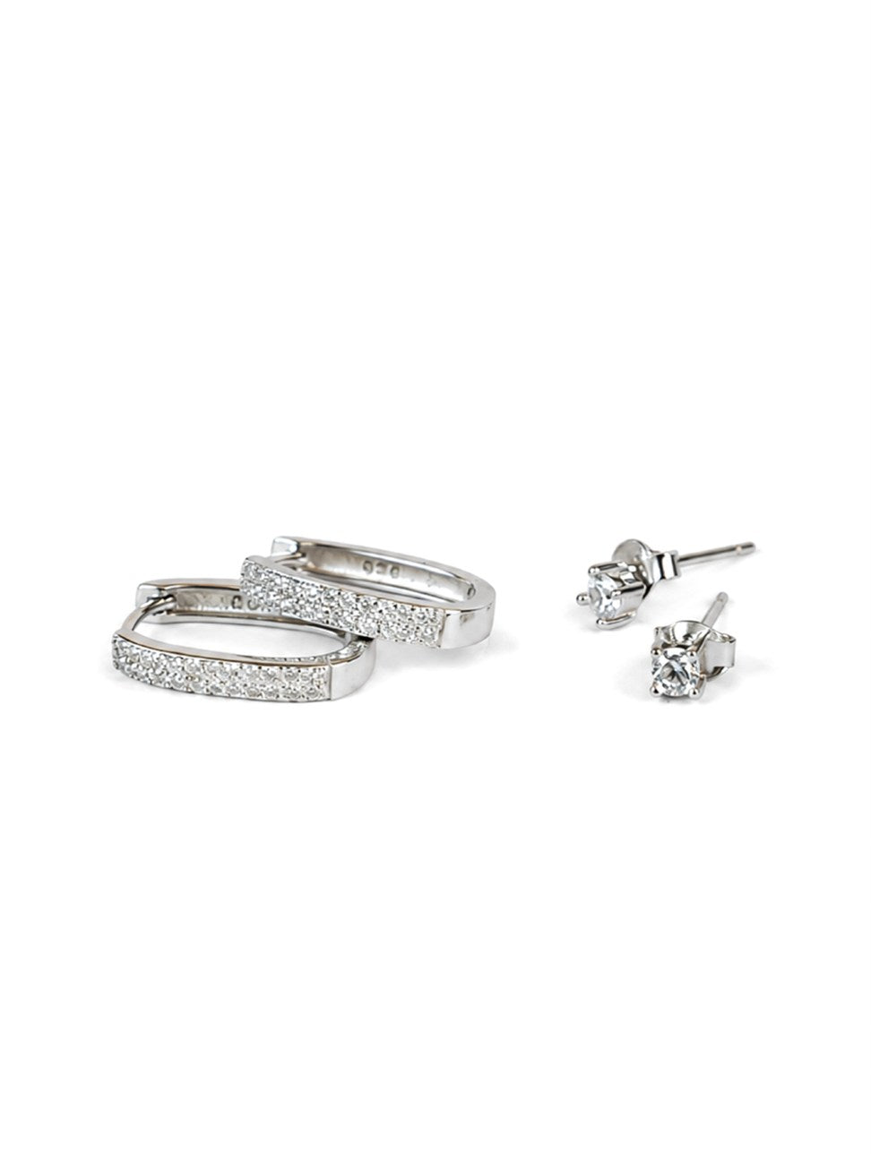 Silver Star Hoop Earrings