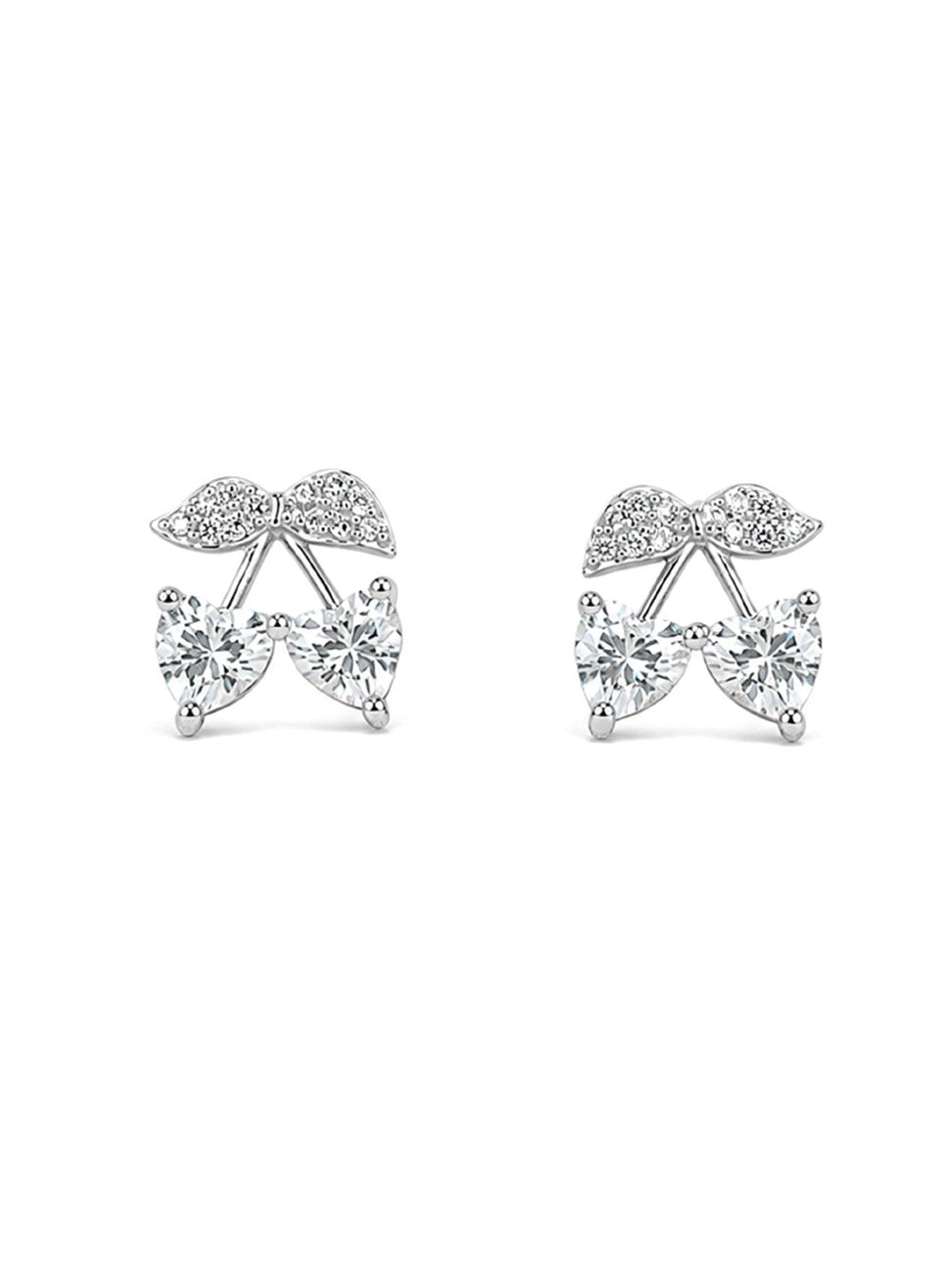 Silver Star and Moon Stud Earrings