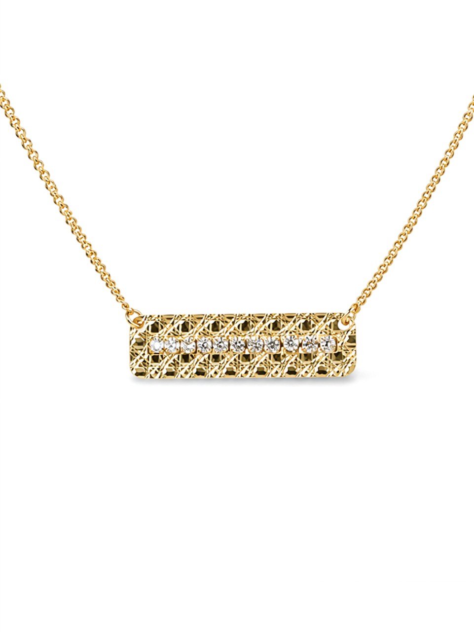 Gold Bar Pendant Necklace