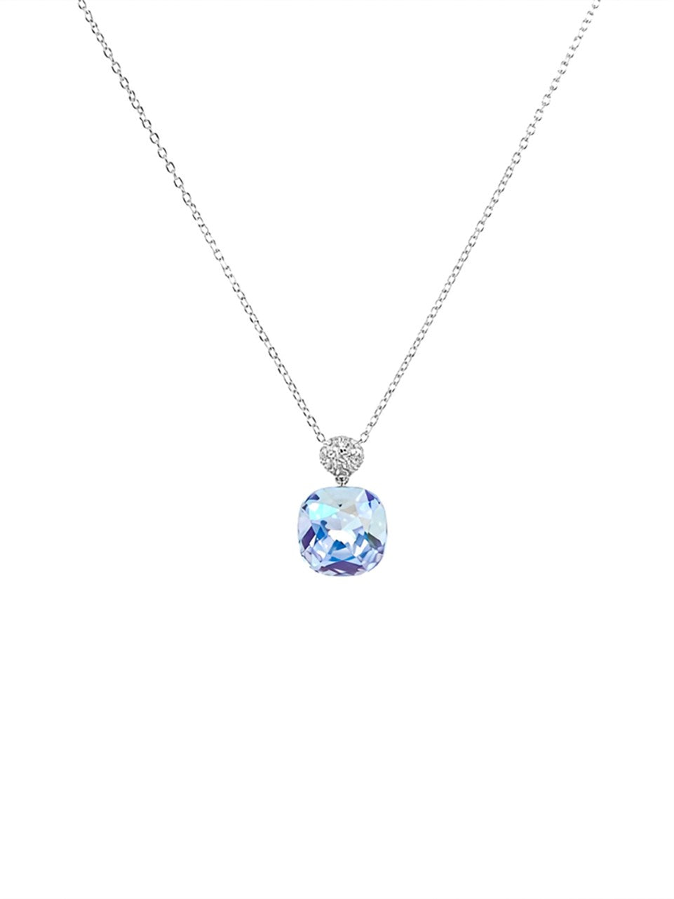 Silver Solitaire Pendant Necklace