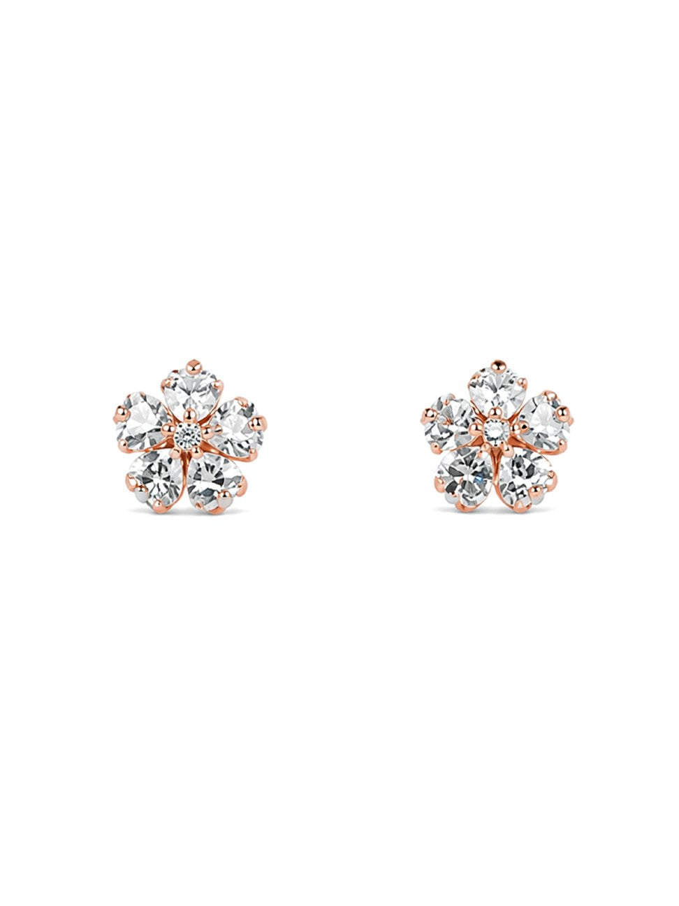 Rose Gold Sunburst Stud Earrings