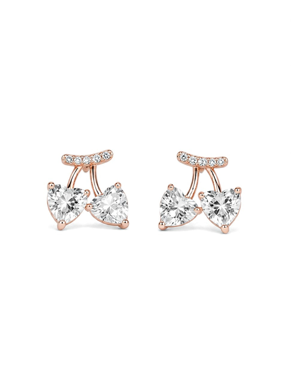Rose Gold Bow Stud Earrings