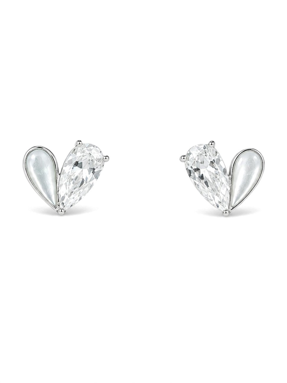 Silver Crystal Cluster Earrings