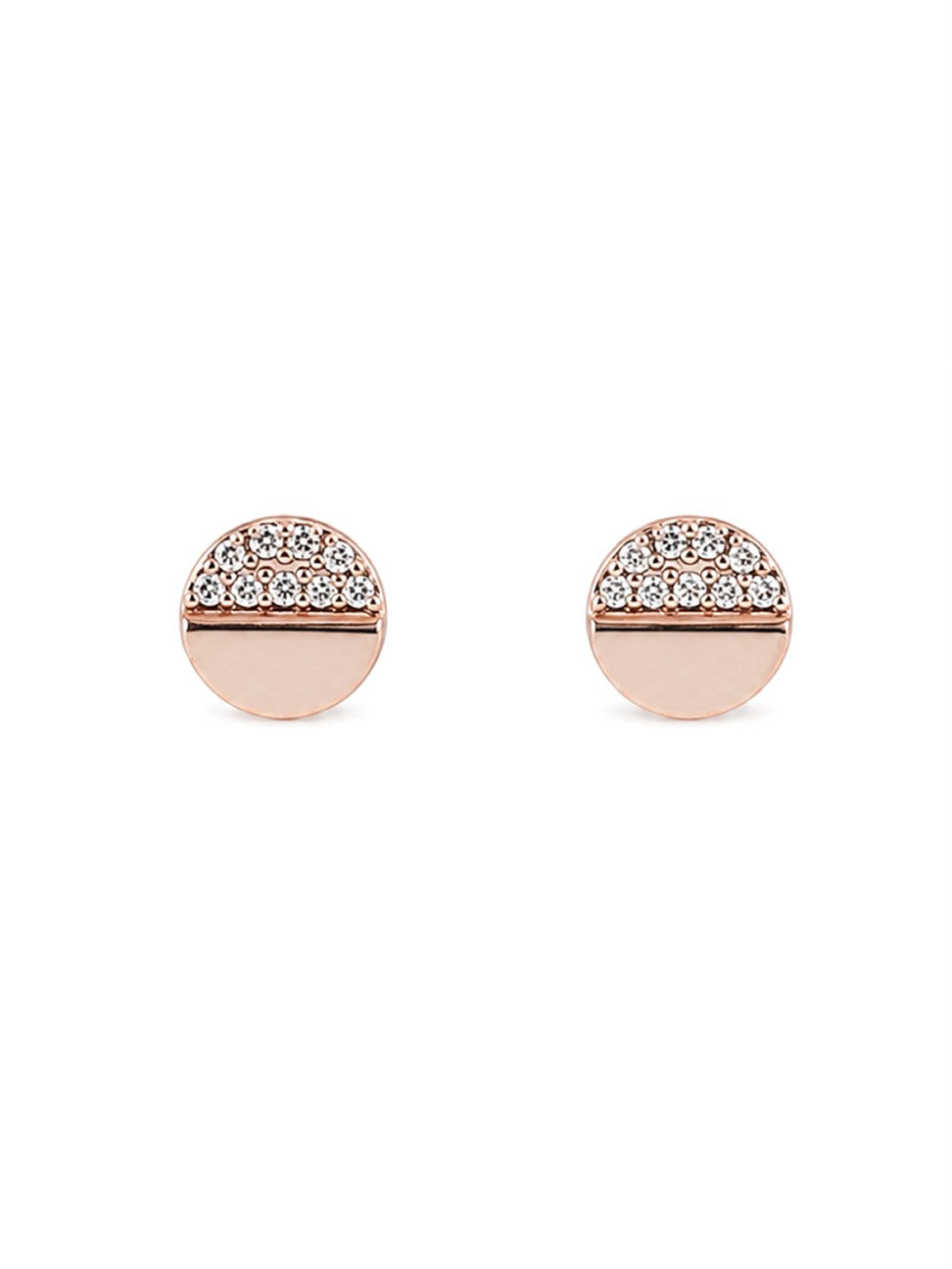 Rose Gold Tiny Pearl Stud Earrings