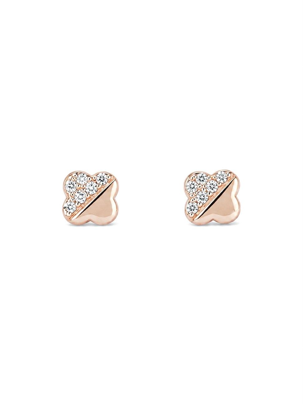 Rose Gold Knot Stud Earrings