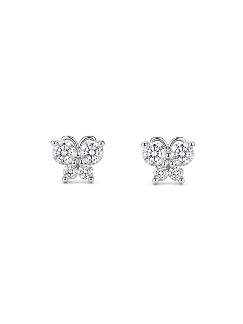 Silver Butterfly Stud Earrings