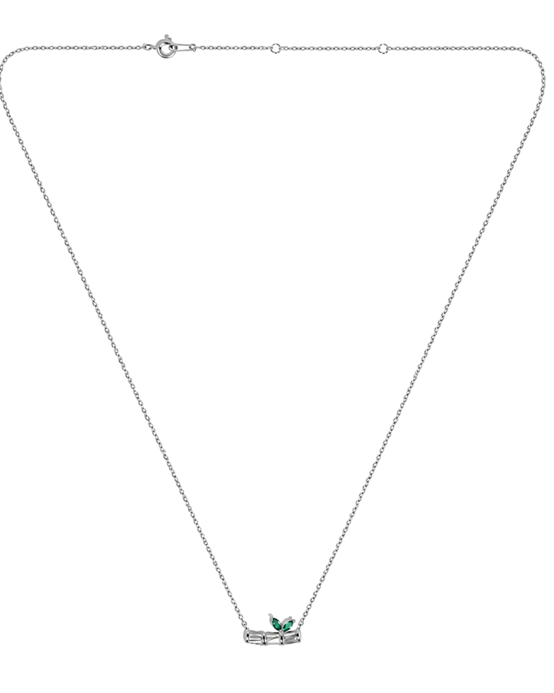 Green Leaf Spark Necklace