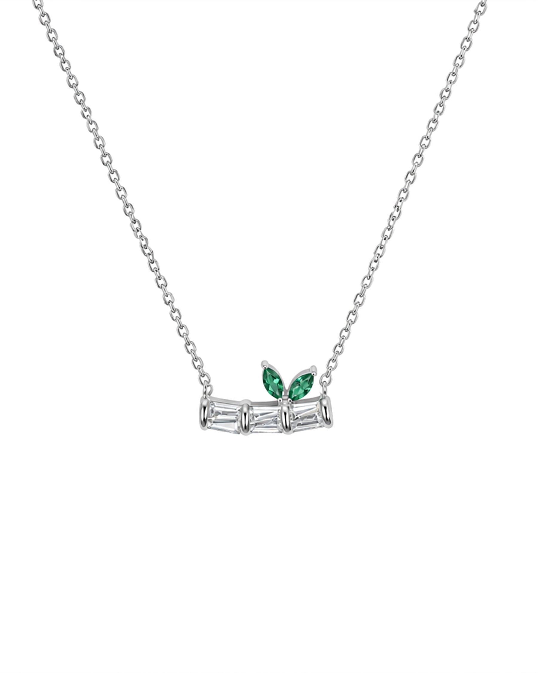 Green Leaf Spark Necklace