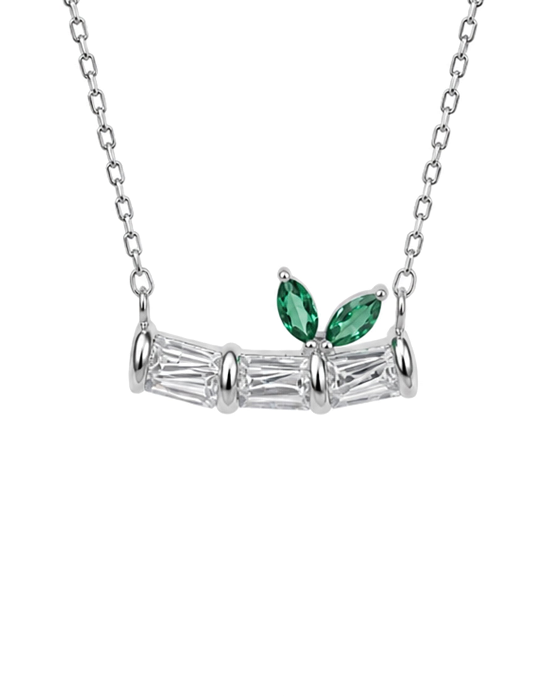 Green Leaf Spark Necklace