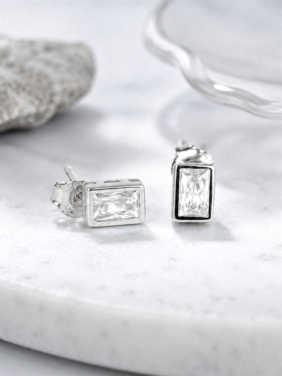 Silver Infinity Stud Earrings