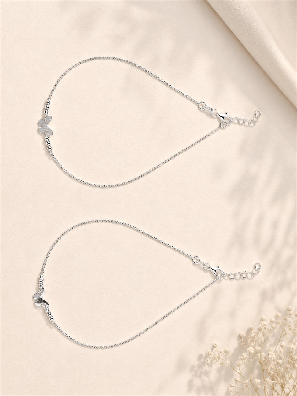 Sliver butterfly Anklet