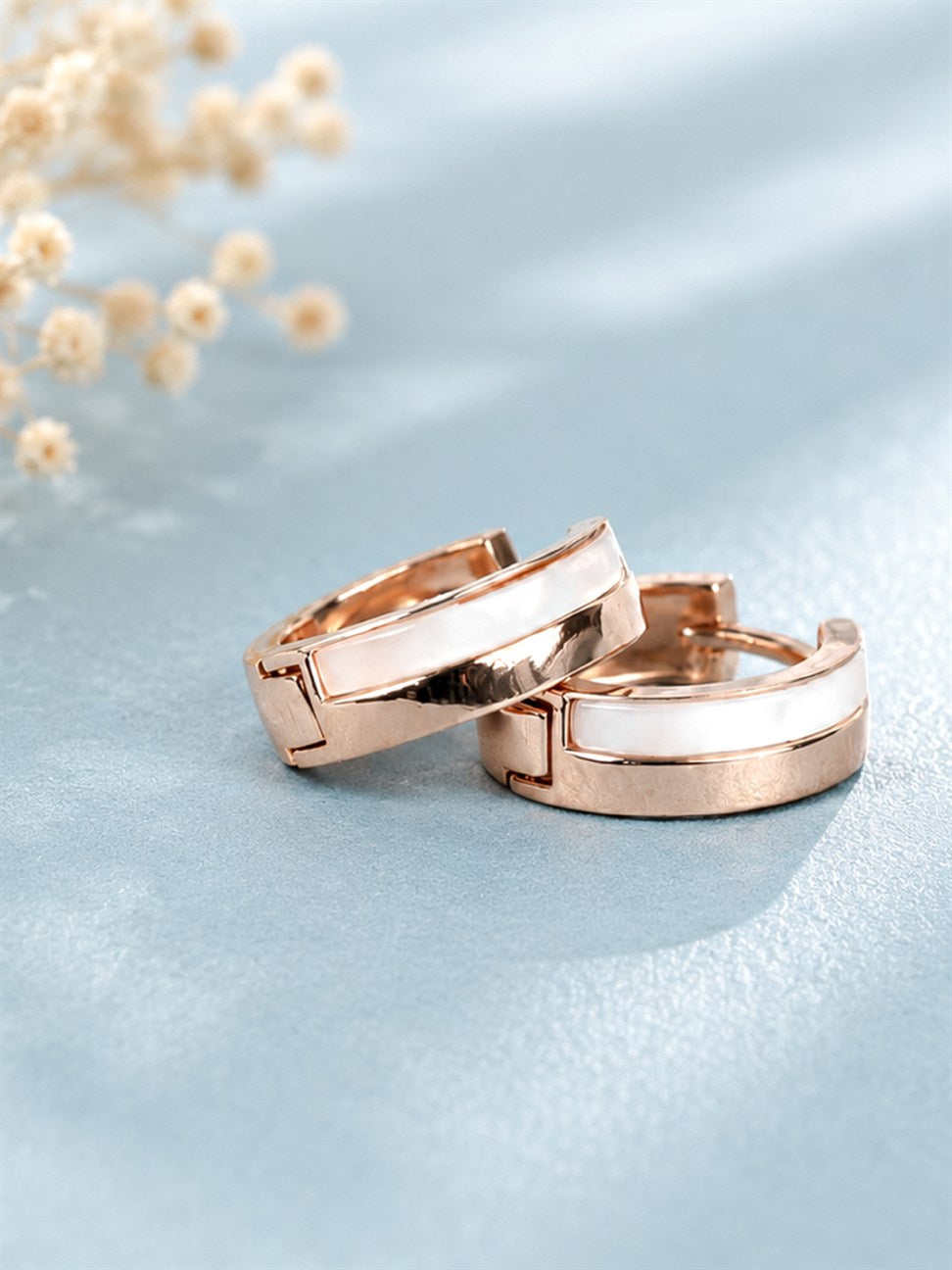Rose Gold Double Hoop Earrings