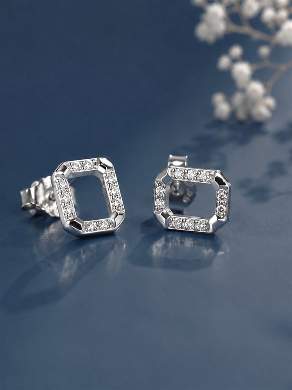 Silver Huggie Hoop Earrings