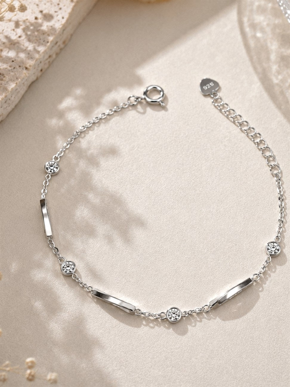 Silver Diamond Tennis Bracelet