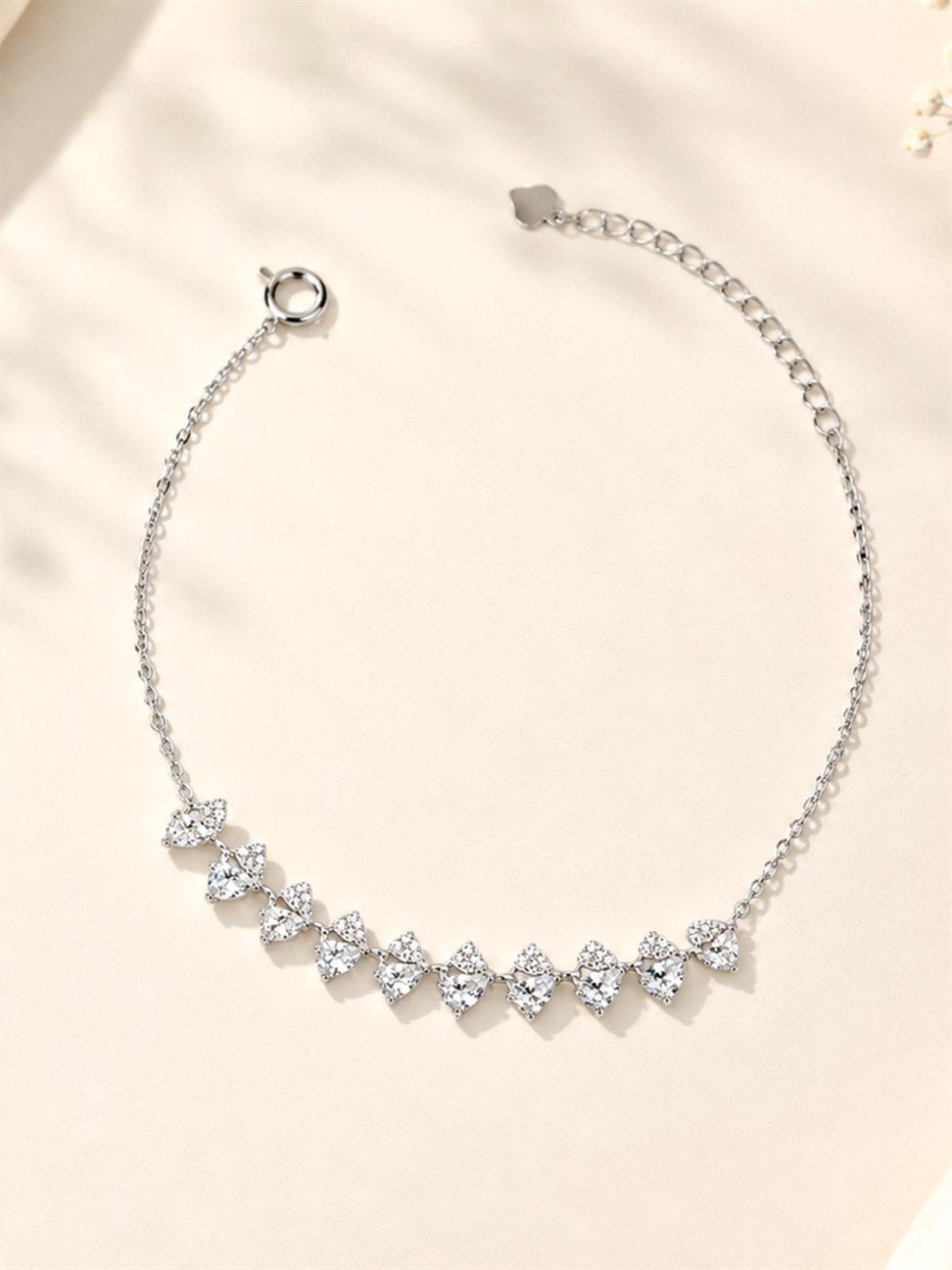 Silver Heart Charm Bracelet