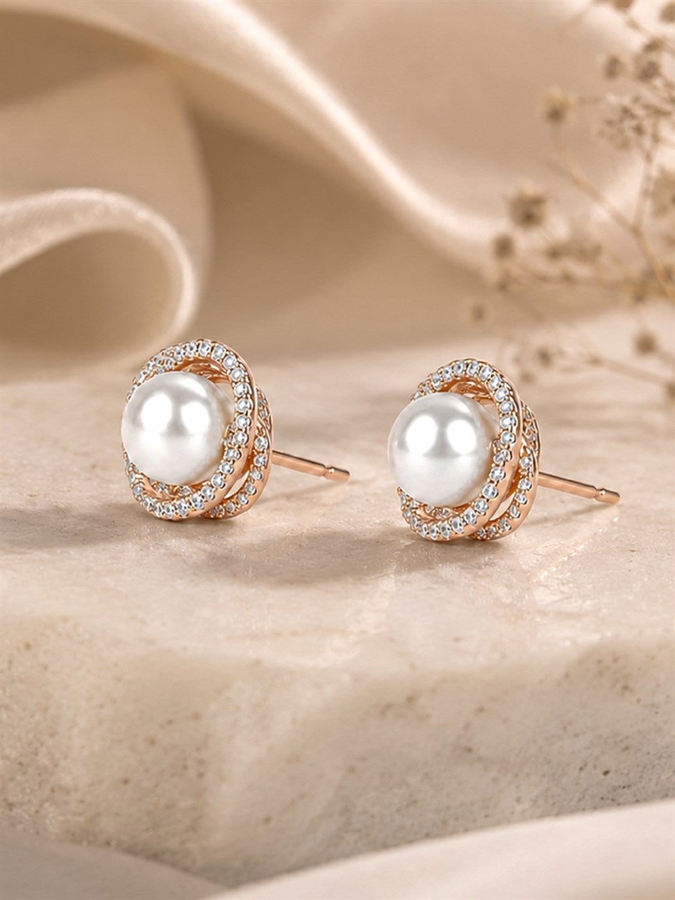 Rose Gold Dangle Drop Earrings