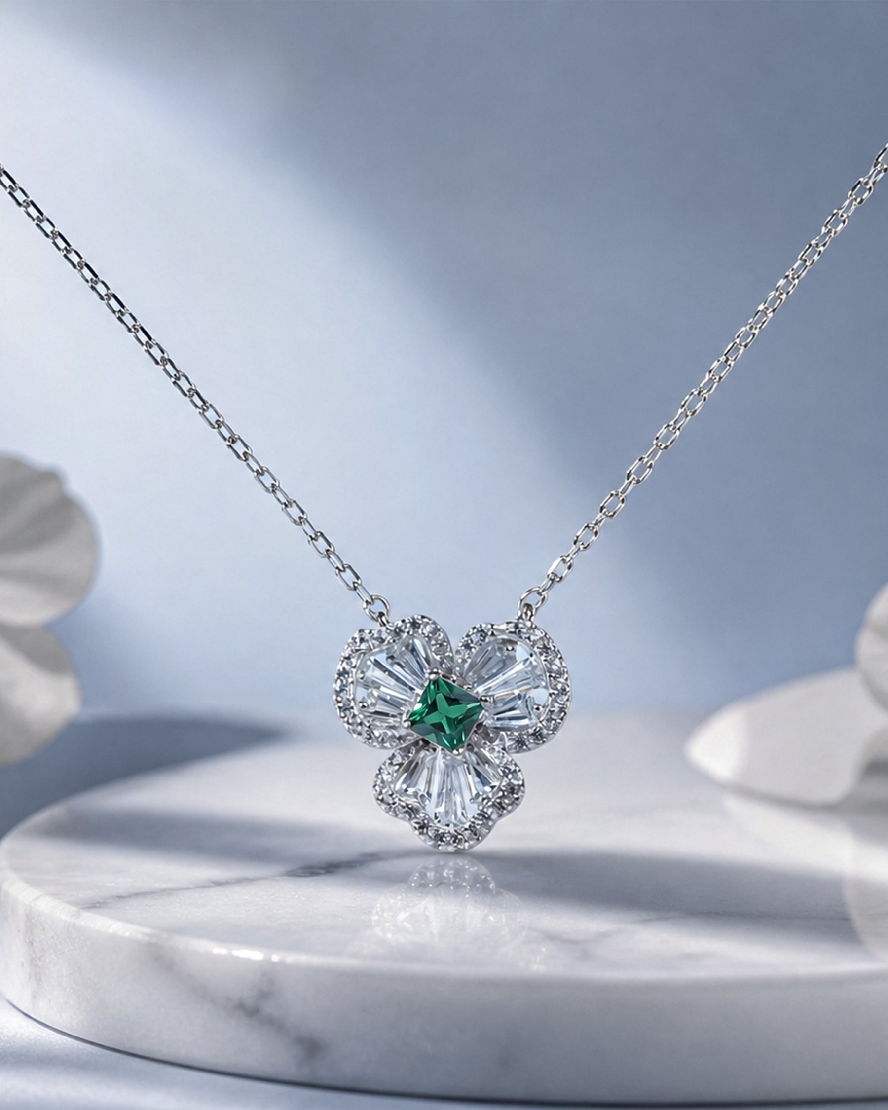 Clover Grace Silver Necklace