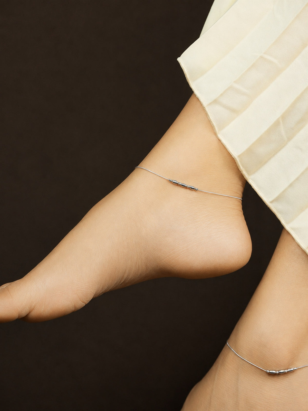 Silver Infinity Anklet