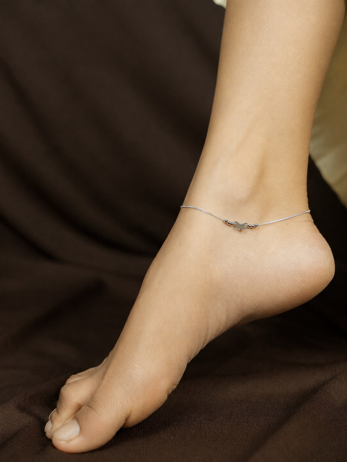 Sliver butterfly Anklet