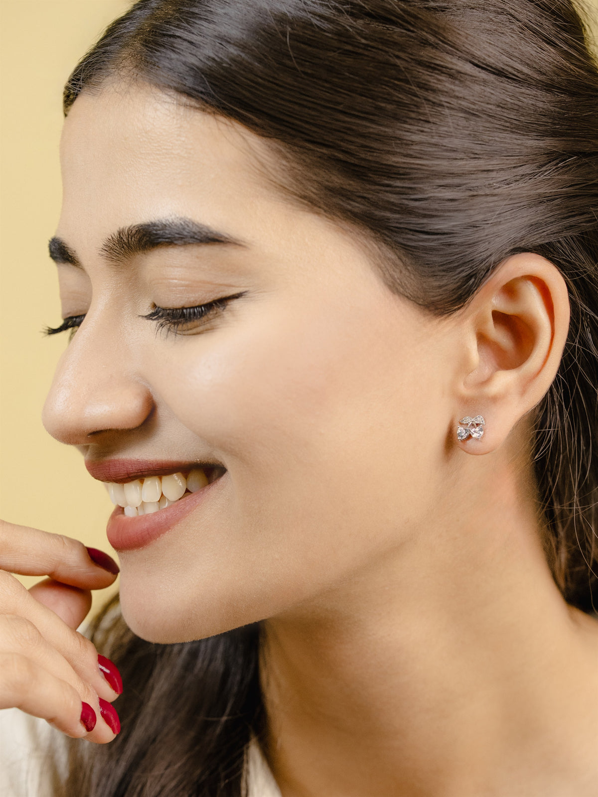 Silver Star and Moon Stud Earrings