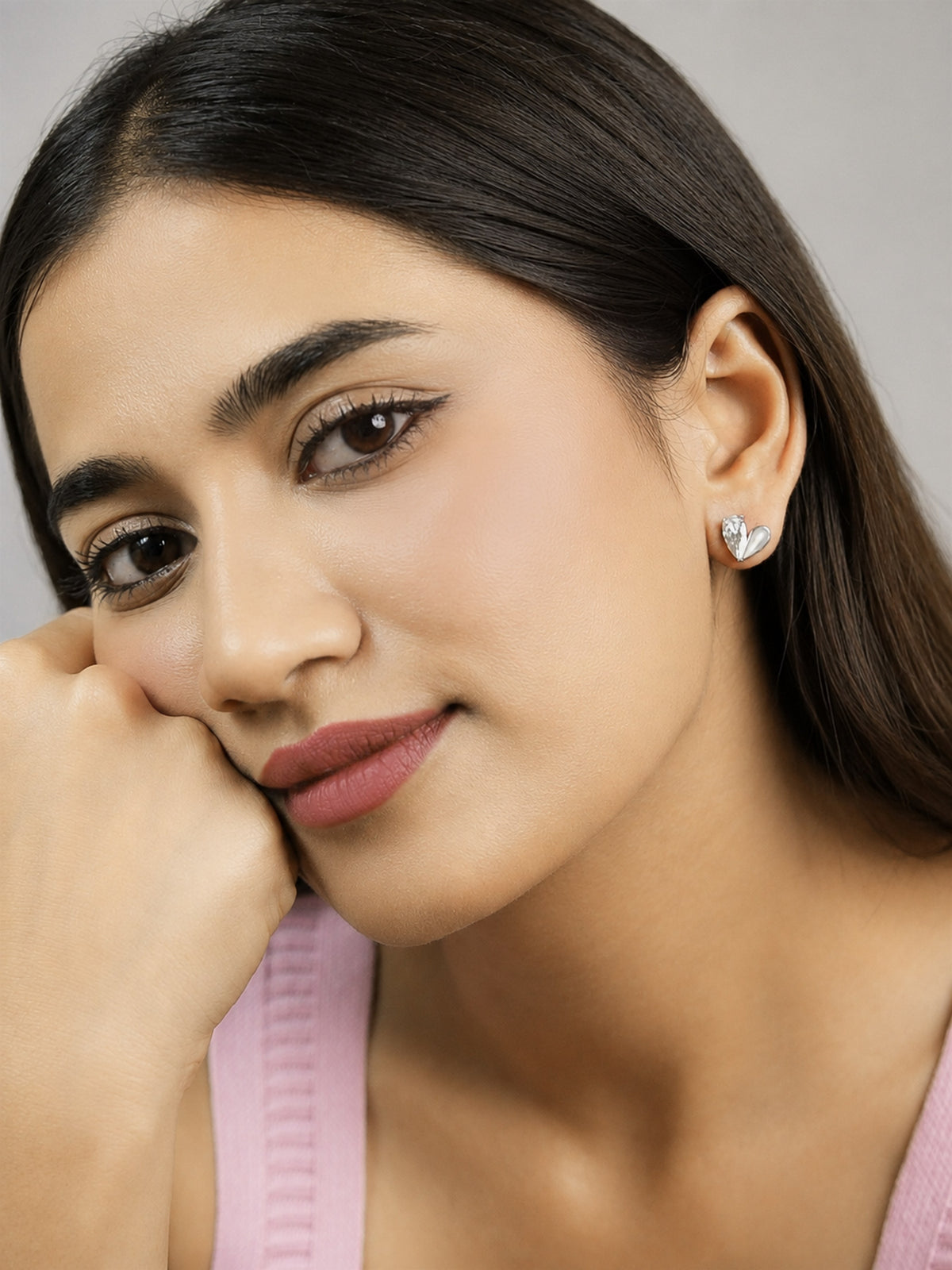 Silver Crystal Cluster Earrings