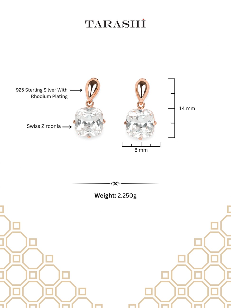 Rose Gold Chandelier Earrings