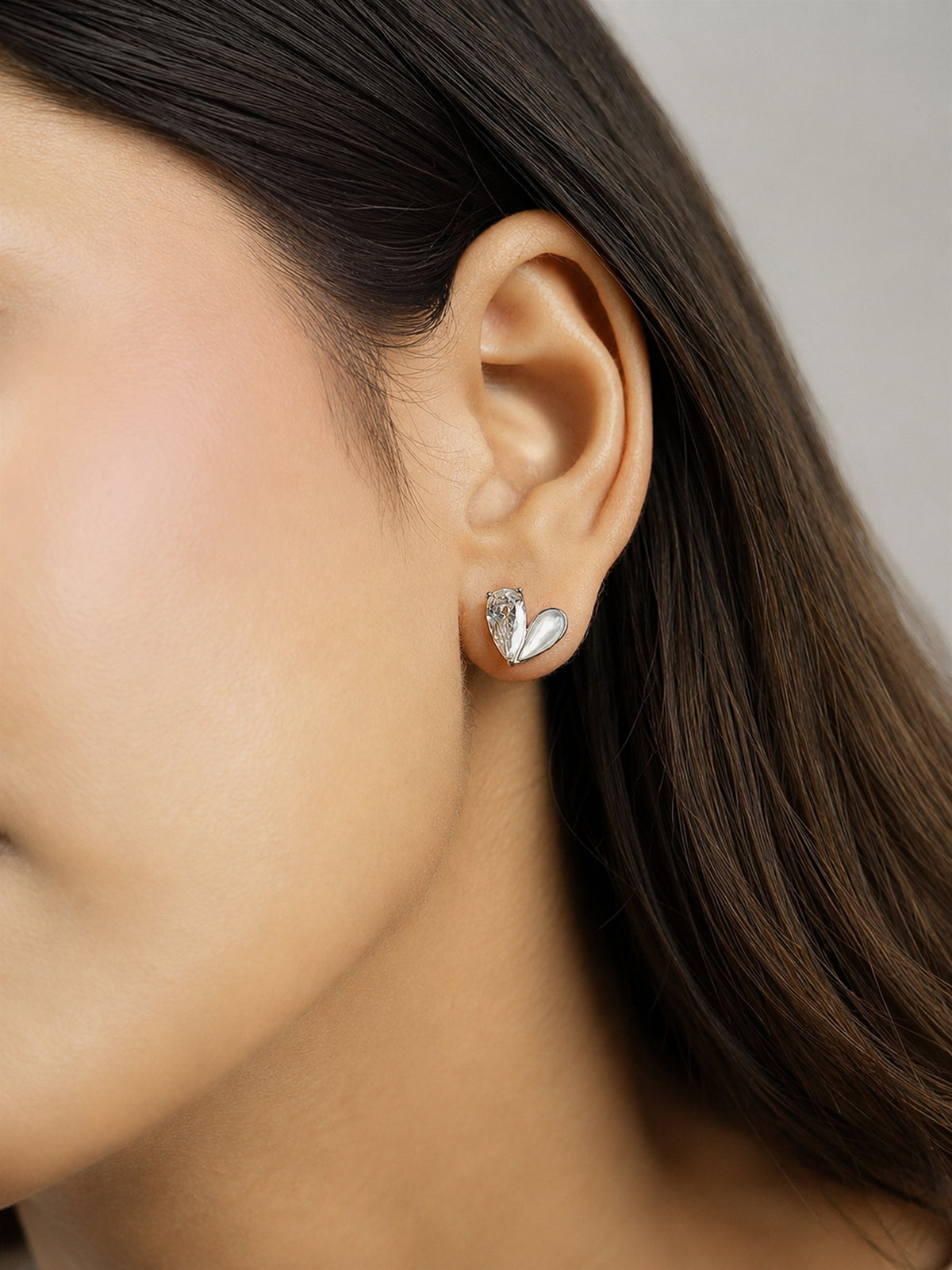 Silver Crystal Cluster Earrings