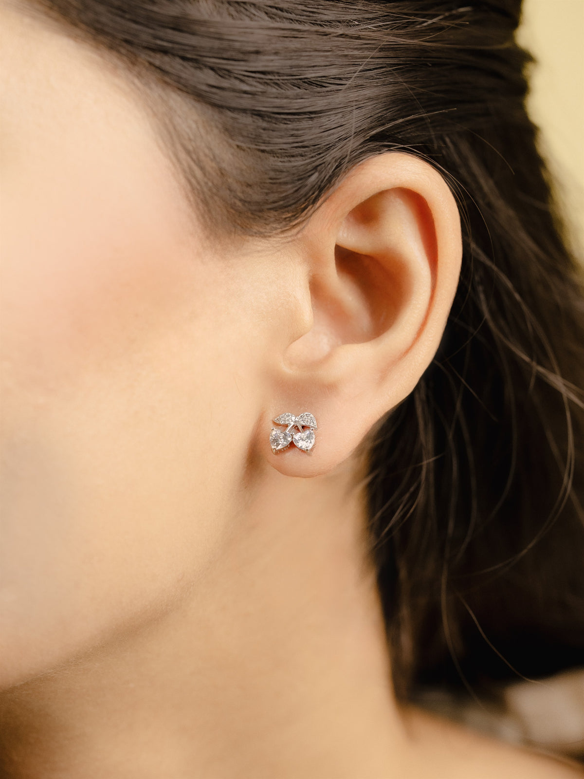 Silver Star and Moon Stud Earrings