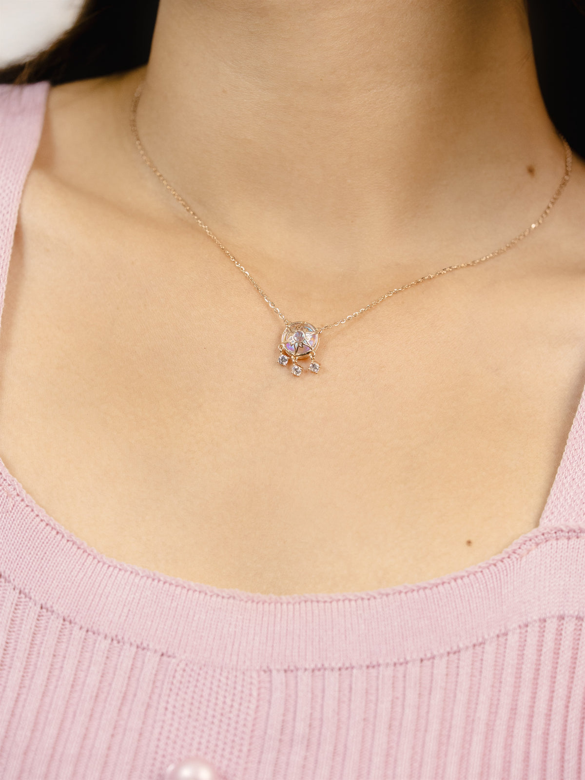 Rose Gold Dreamcatcher Tassel Necklace