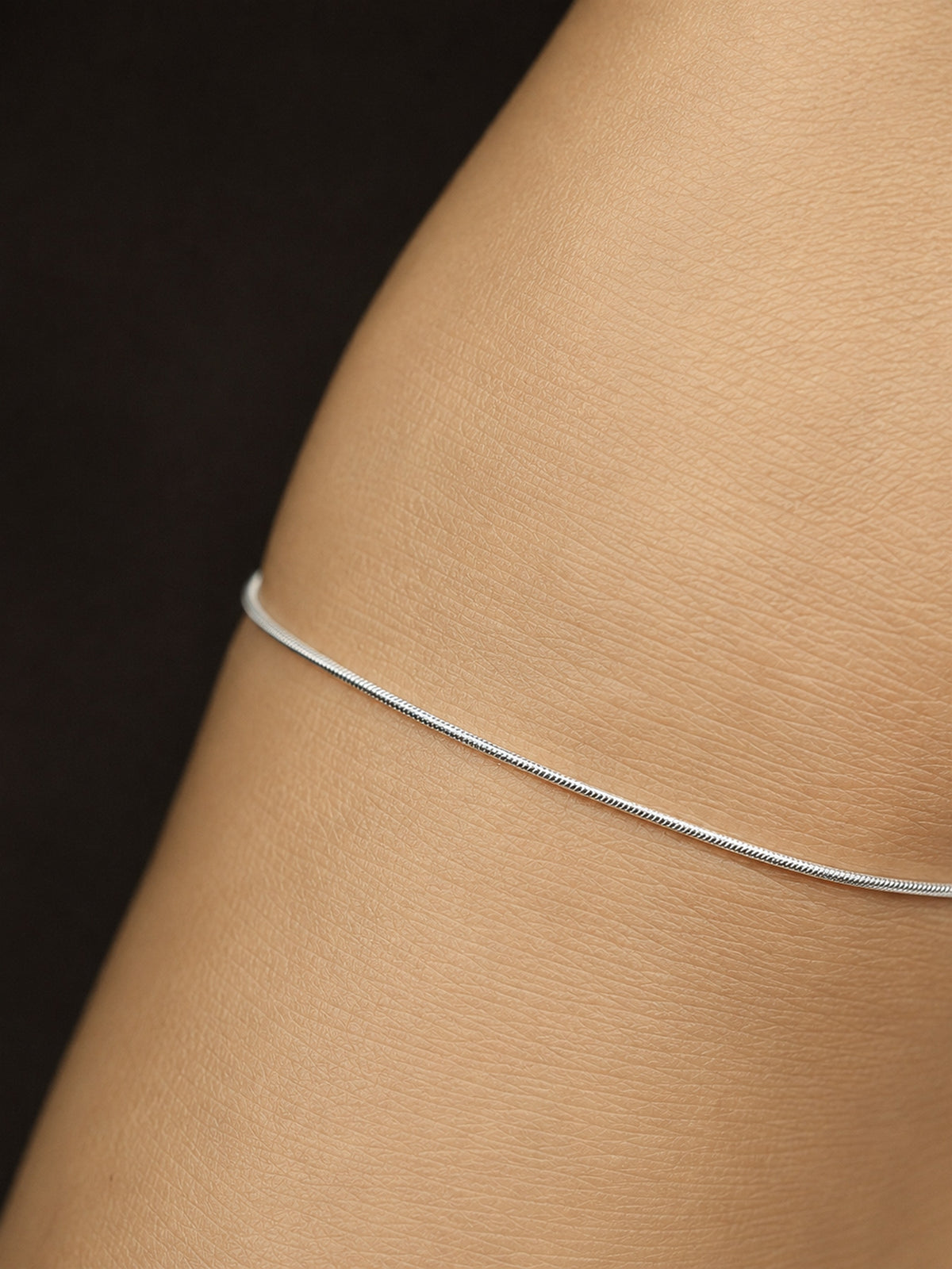 Silver Beaded Anklet