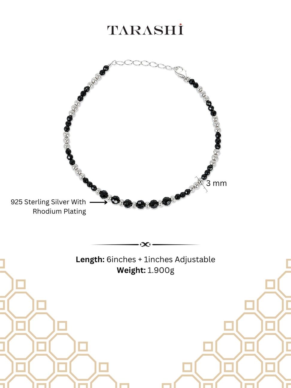 Silver Beaded Bracelet