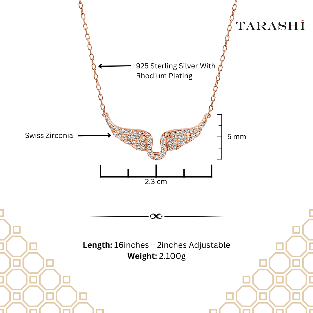 Pavé Angel Wings Necklace