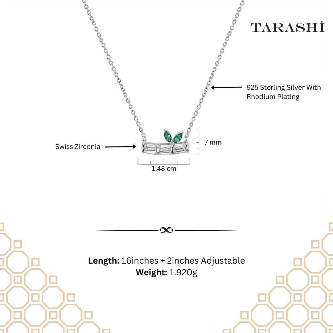Green Leaf Spark Necklace