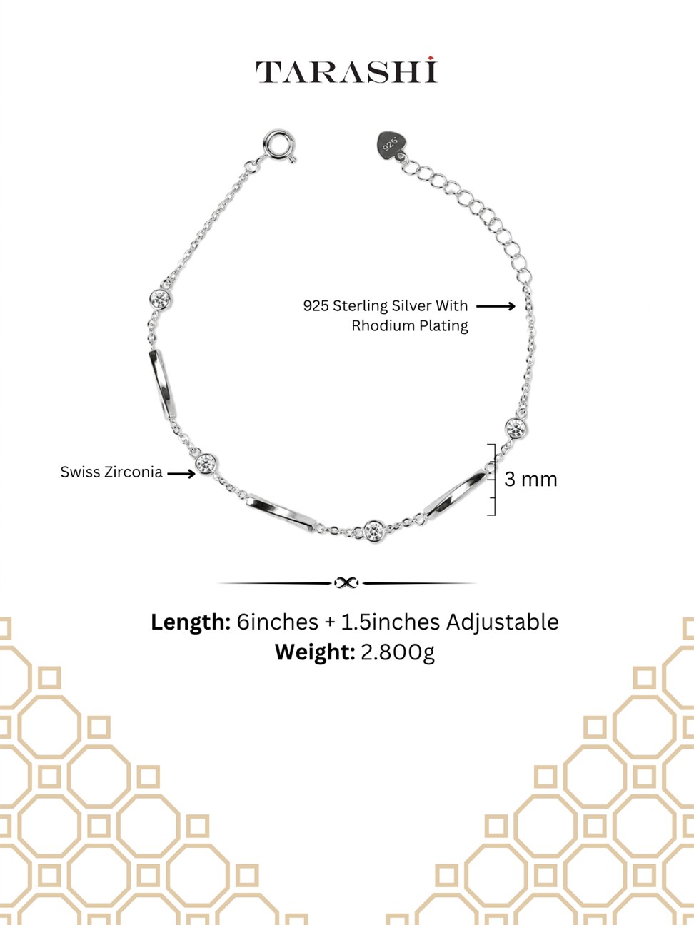 Silver Diamond Tennis Bracelet