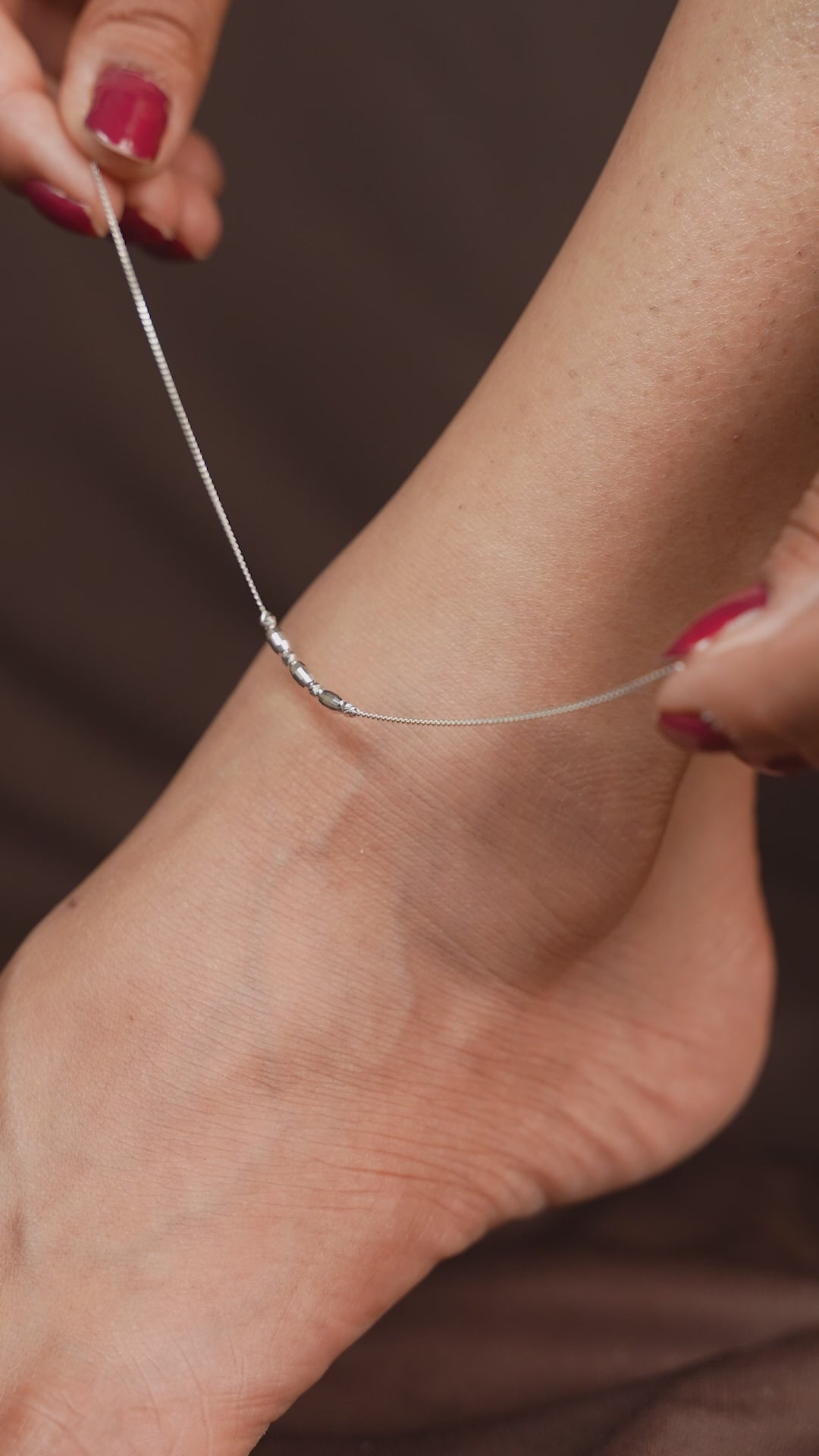 Silver Infinity Anklet