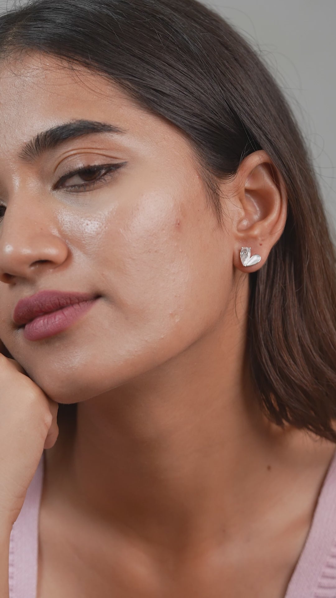 Silver Crystal Cluster Earrings